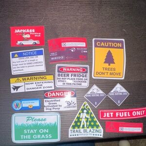 Funny signs stickers pack (14)